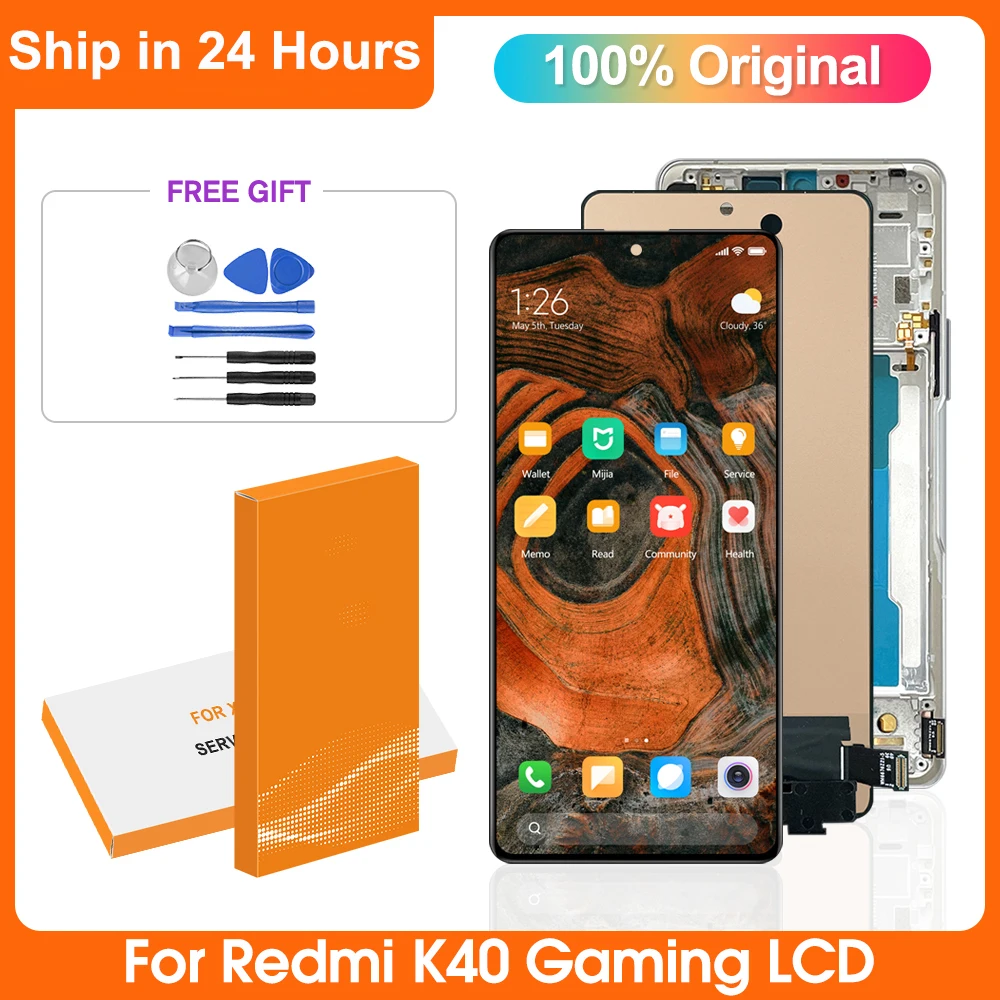 

6.67'' New Original for Xiaomi Redmi K40 Gaming LCD Display touch screen digitizer Assembly for redmi k40 Game Edition Display