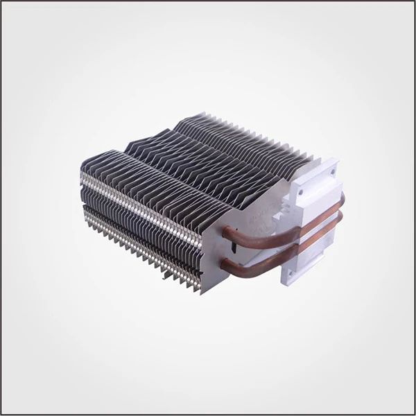 Aluminum fins CPU heat sink with copper heat pipe for thermoelectric cooling