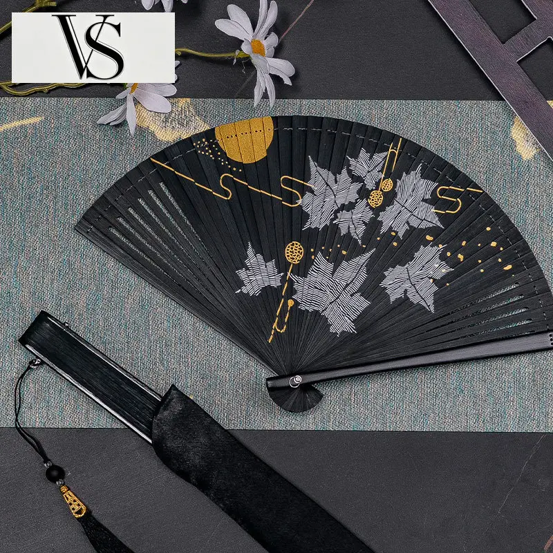 Women Prop Hanfu Dance Fan Wall Photo Decor Prop Gift Hand Fan Style Chinese Handmade Bamboo Folding Fans Traditional