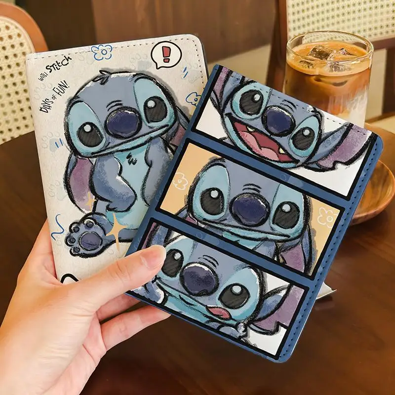 Stitch moda passaporte titular saco de documentos caso protetor multi-funcional titular do cartão presentes para aniversário dia das bruxas natal