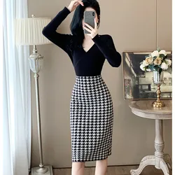 Autumn Women's Long Sleeved Dress High Quality Fashion Casual Commuter Knitted Dresses