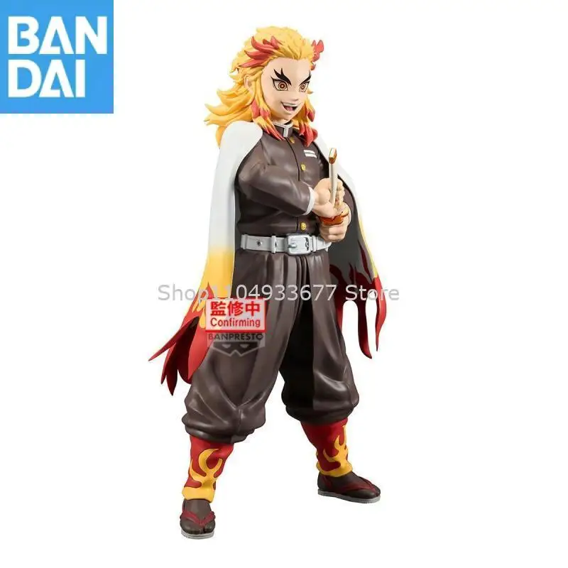 Oryginalna figurka kolekcjonerska Anime Demon Slayer: Kimetsu No Yaiba Grandista Rengoku Kyoujurou, dostępna od ręki.