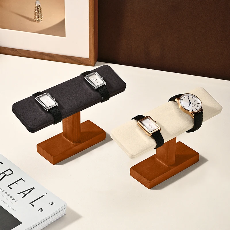 Oirlv Retro Solid Wooden Watch Holder Bracelet Bangle Rack Watch Display Stand Storage Jewelry Organizer Retail Shop Showcase