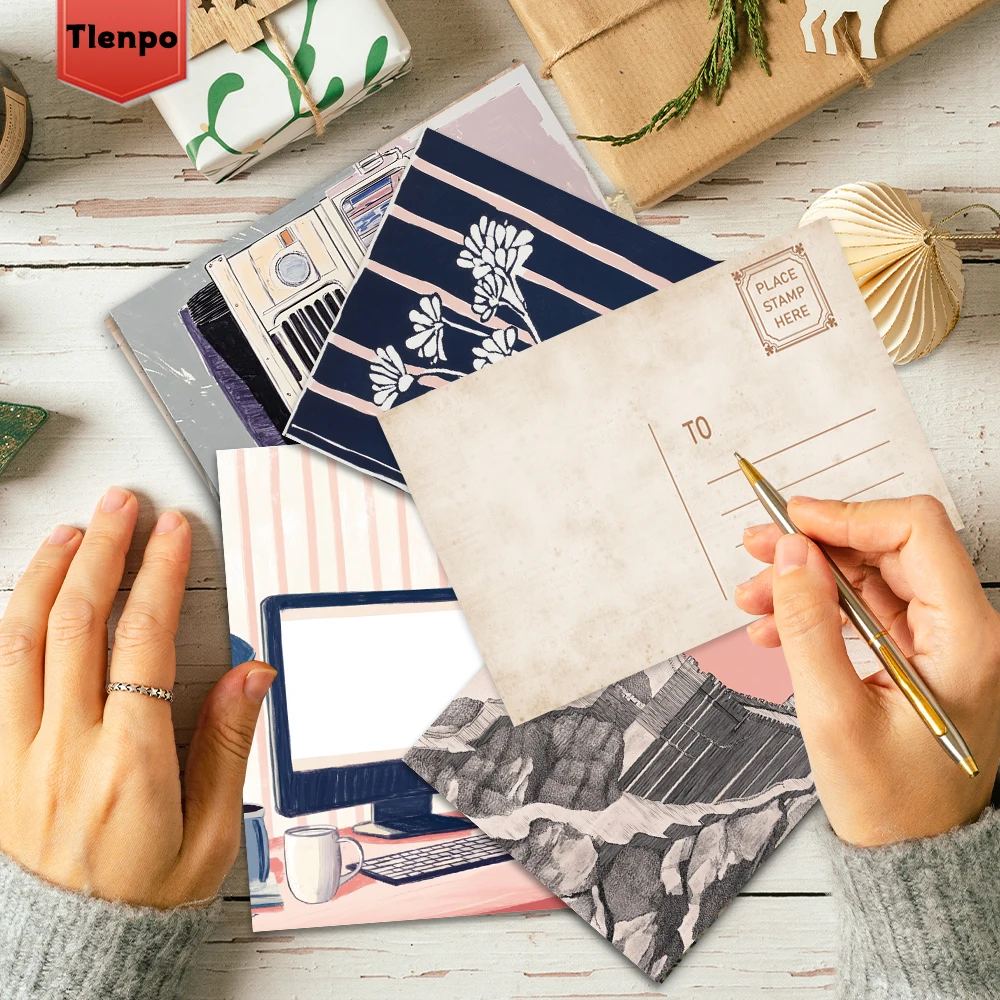 32 Stück, einfache Kunstpostkarten, Wandaufkleber, Postkarten, Grußkarten, DIY-Postkarten, Souvenirpostkarten, Dekoartikel