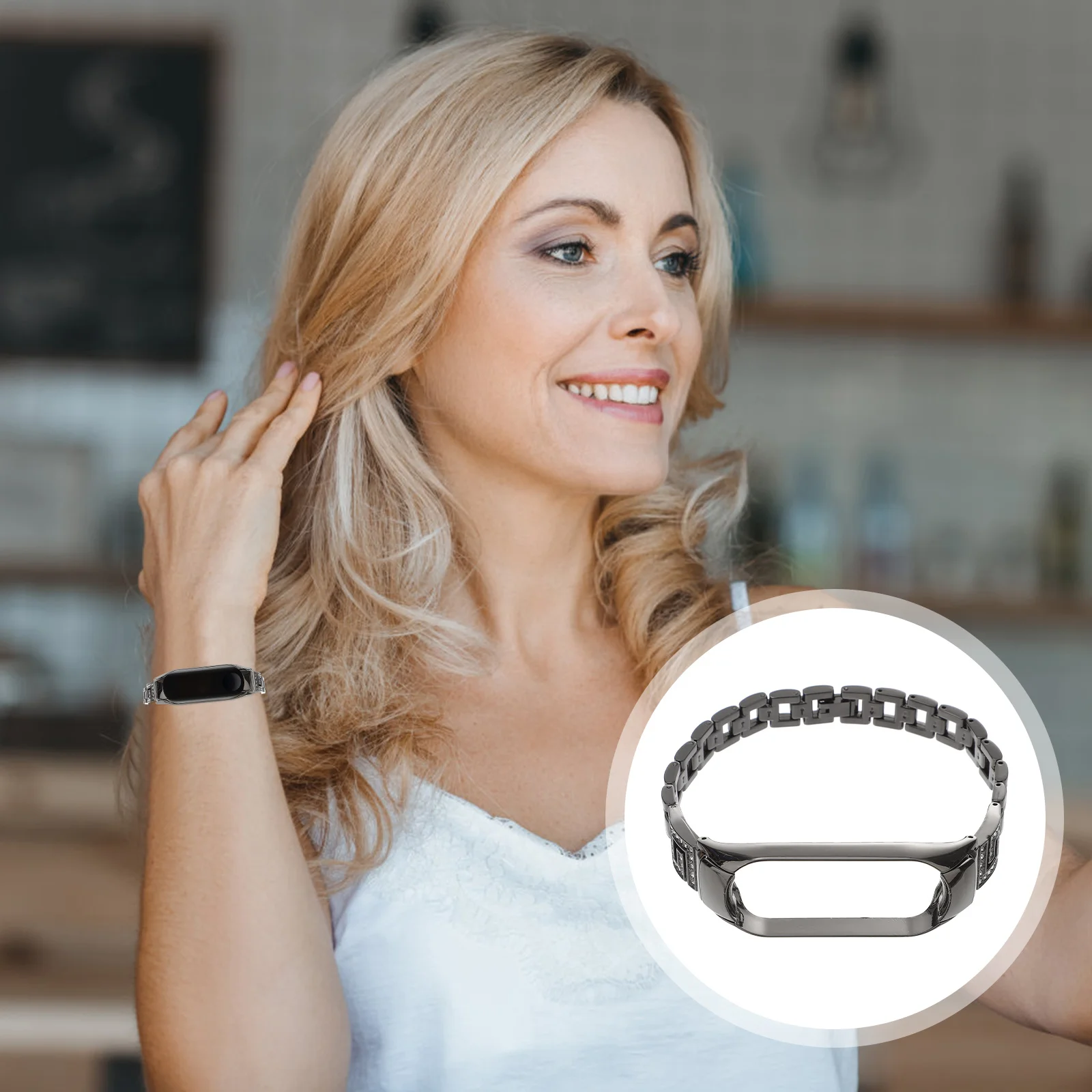 

Smart Watch for Men Zinc Alloy Strap Bracelet Watchband Replacement Wrist Wristband