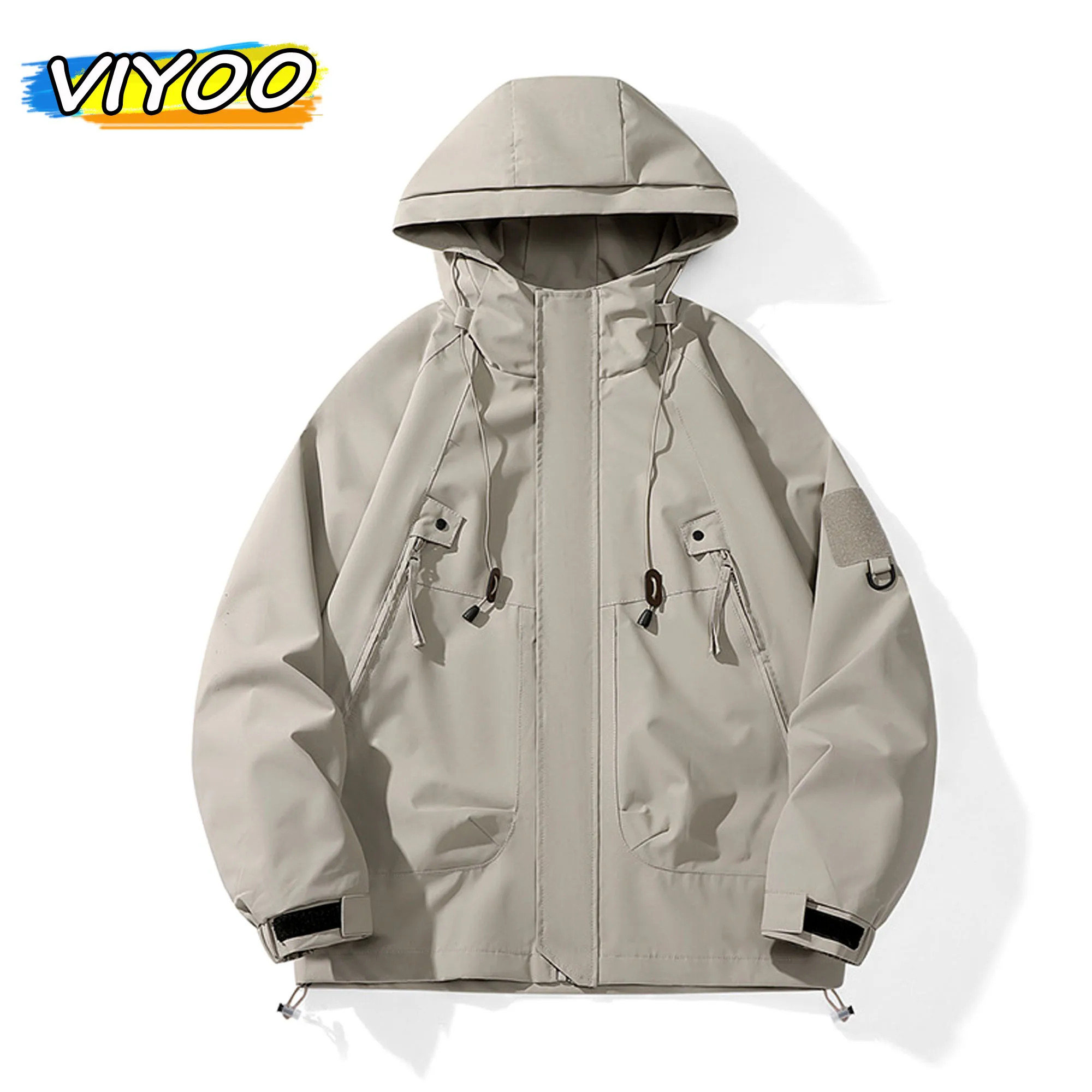 Men's Sunscreen Oversized Plus Size Waterproof Varsity Jacket Windrbeaker Hooded Coat Outdoor Rain Coat for Men Fashion Clothes