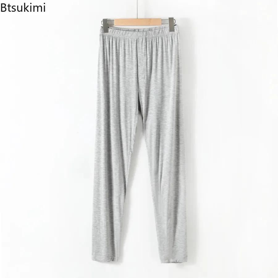 Spring Autumn Men's Modal Home Wear Pajamas Pants Loose Large Size Breathable Comfortable Sleepwear Trousers Man Casual Pants