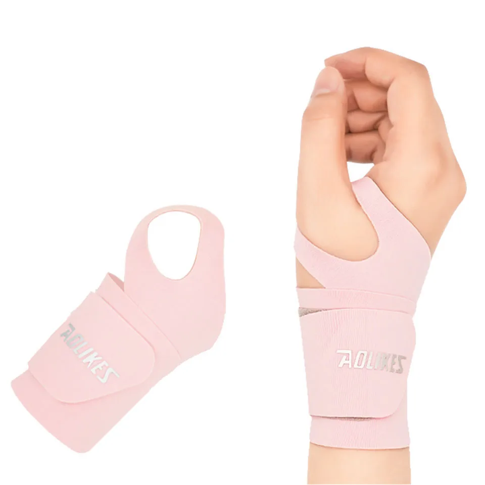 AOLIKES Ultradünne und weiche Handgelenkbandage für Männer und Frauen, verstellbare Handgelenkstütze für Basketball, Tennis, Badminton