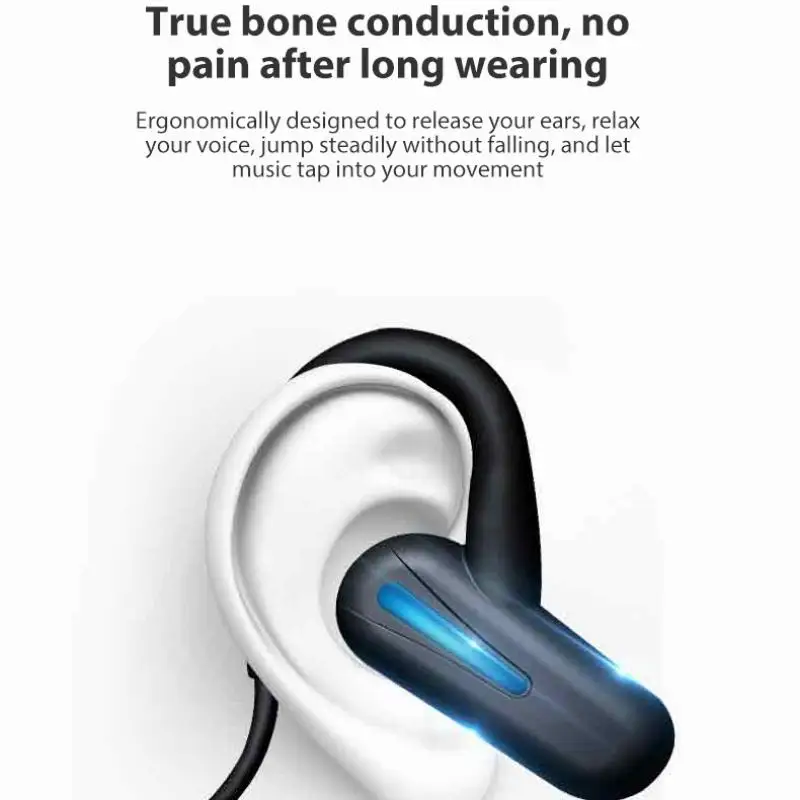 DUALMM J01 Wireless Headphones Bone Conduction Sports Neckband Bluetooth Earphone Running Waterproof Headset Gamer Earbuds