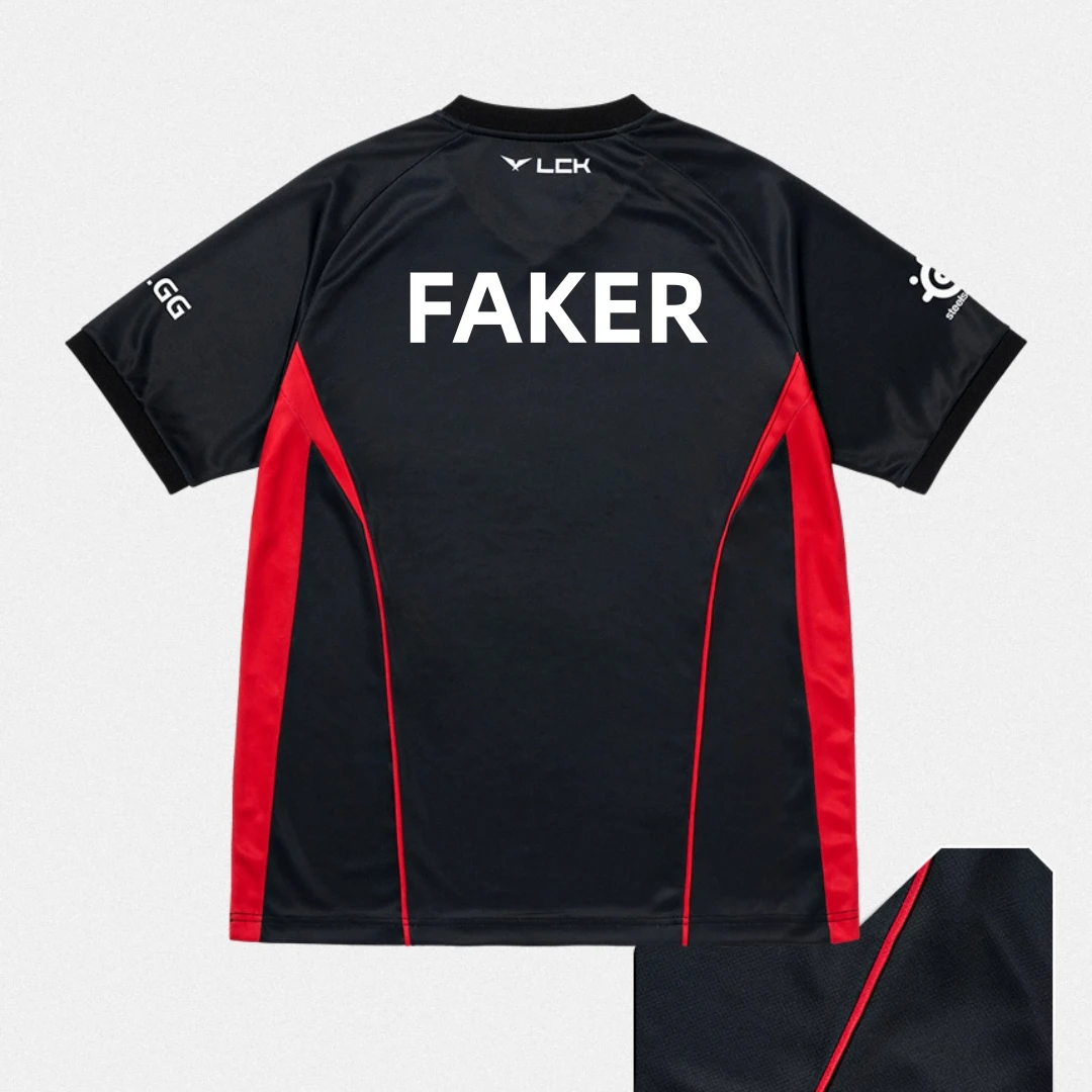 Camiseta de uniforme SKT T1 Esports 2024 T1, camisa LCK T1 FAKER, Keria Gumayusi Oner Zues, camisa de uniforme de equipo, camisetas para fanáticos