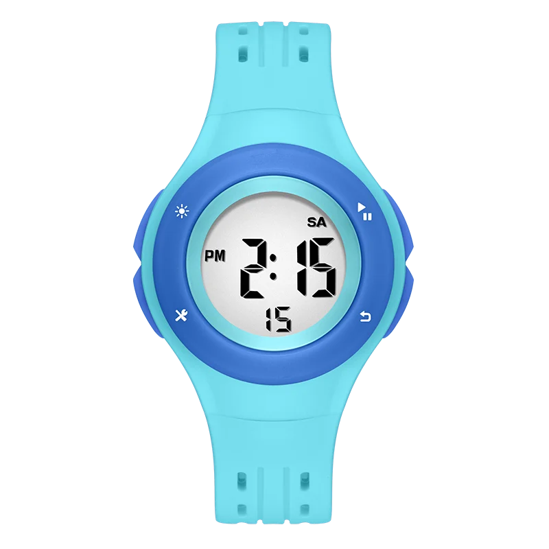 READ Kids Digital Watch | Resin Band | LED Backlight | Alarm Snooze Stopwatch Calendar | 30M Water Resistant