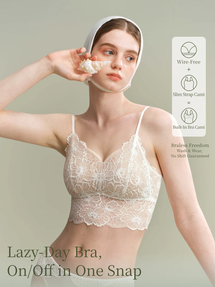 SUJIIN Sexy Lace Cami Tops for - T Shirt Bra Seamless recension och pris