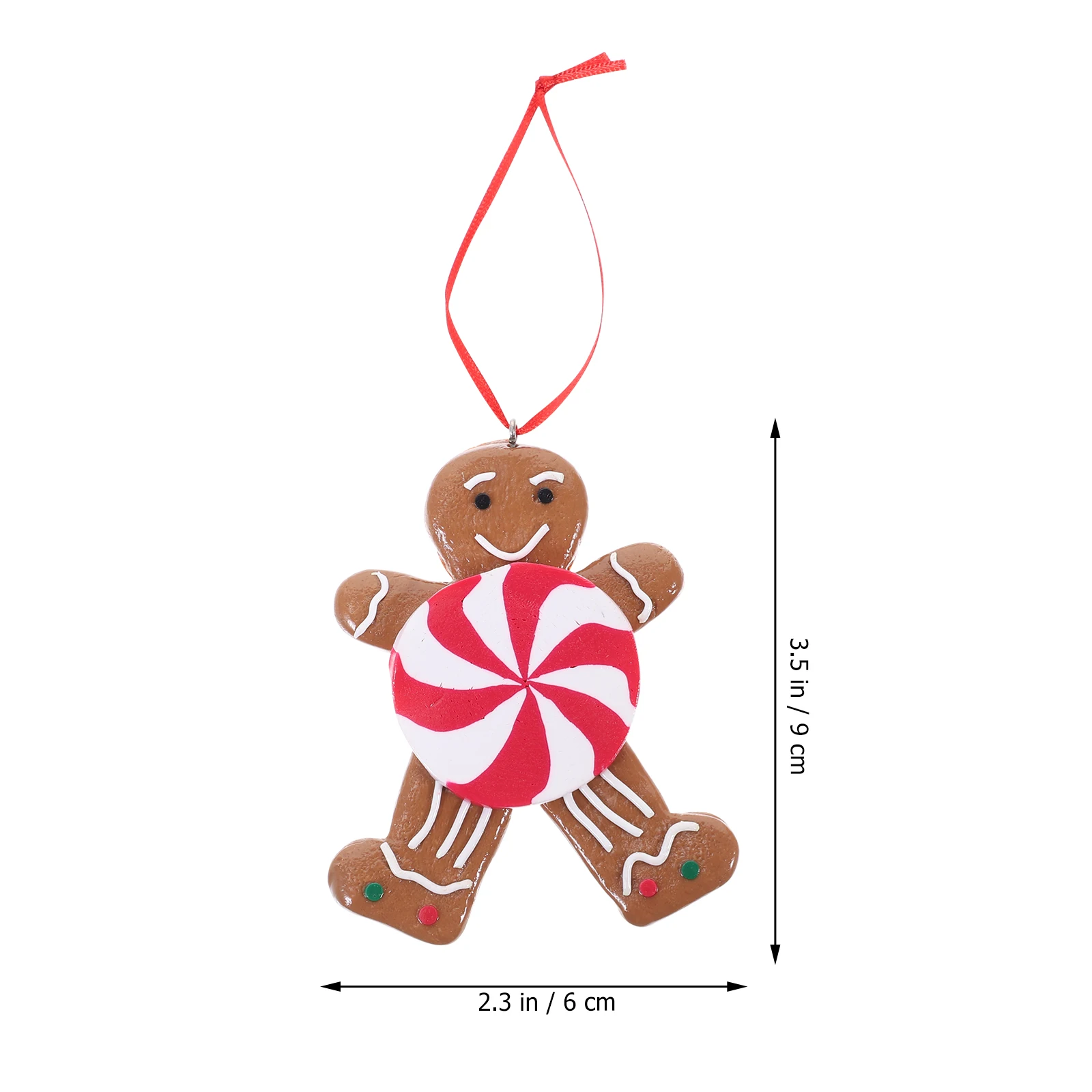 

4pcs Mini Christmas Tree Ornaments Gingerbread Man Hanging Decor Santa Claus Party Favors Home Office Decoration Craft Gift