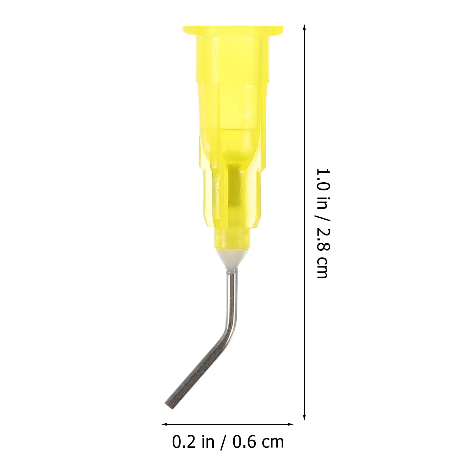 100 Uds. Agujas dentales dobladas de resina punta agujas compuestas dentales desechables (18G 12MM negro)