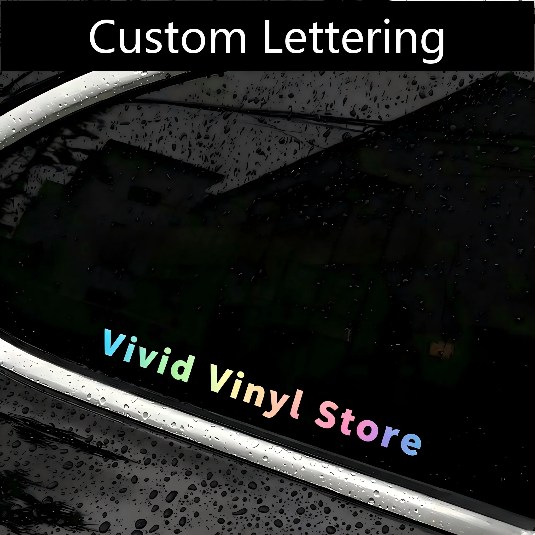 Premium Vinyl Lettering Decal Sticker, Custom Text Name Tag for Car Window Bumper