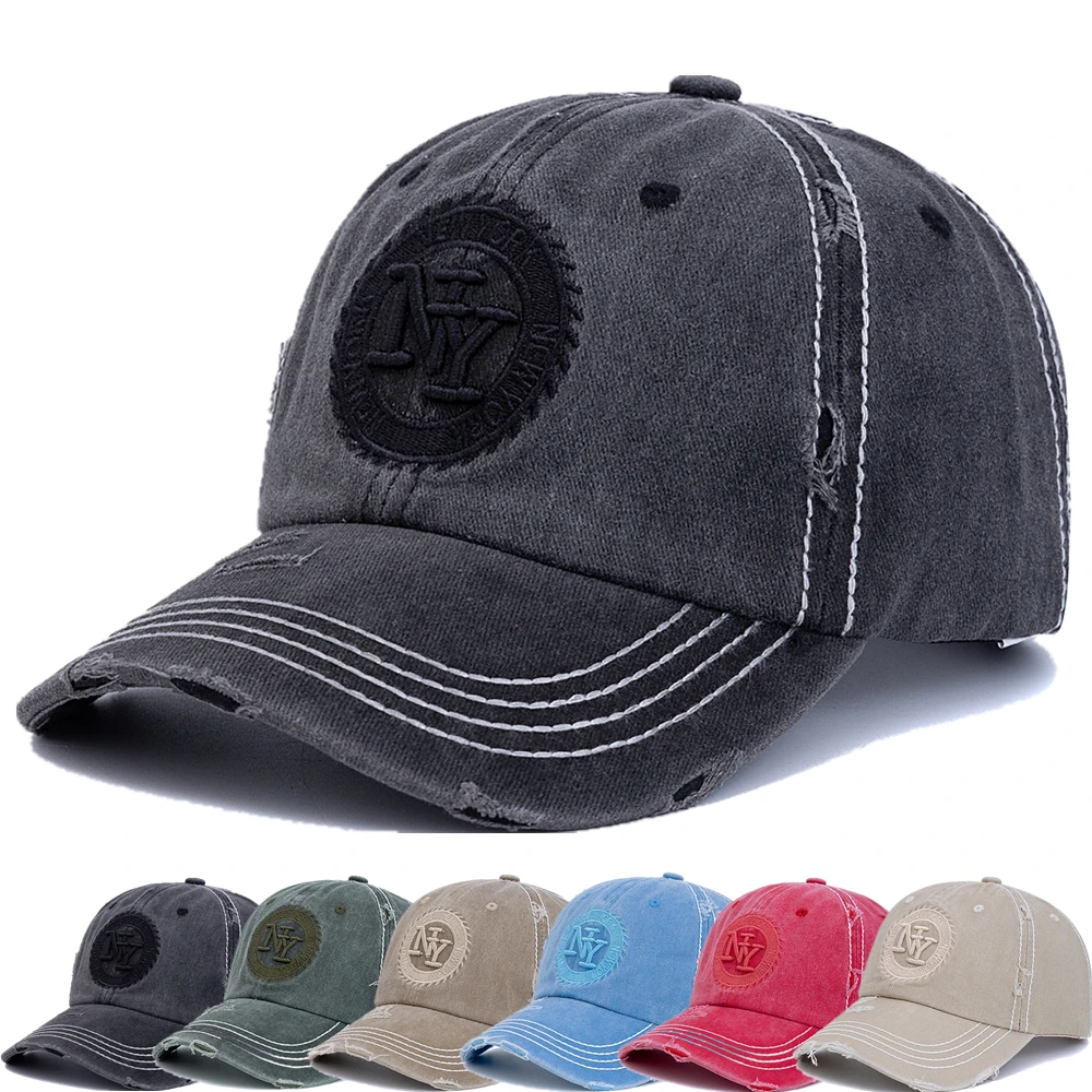 

New Style Unisex Baseball Cap NY Letter Embroidery Dad Hat Women Men Outdoor Washed Cotton Cap