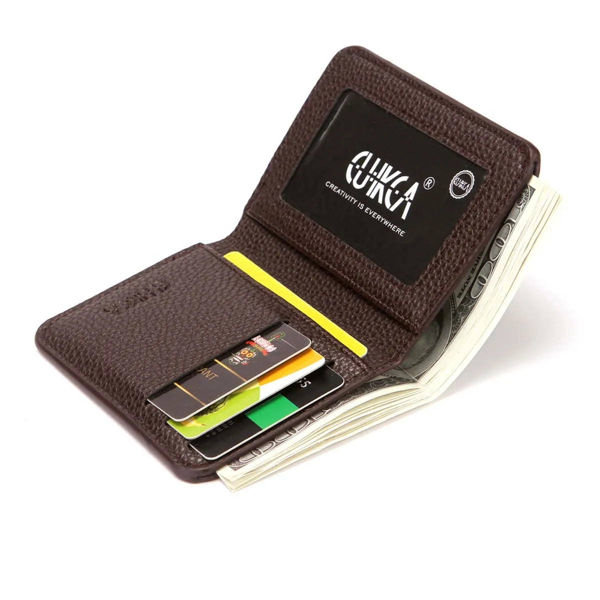 

Litchi Stria Portable Banknote Driver's License Card Bag Slim Leather Wallet Business ID Credit Card Cases Travel Short Wallet