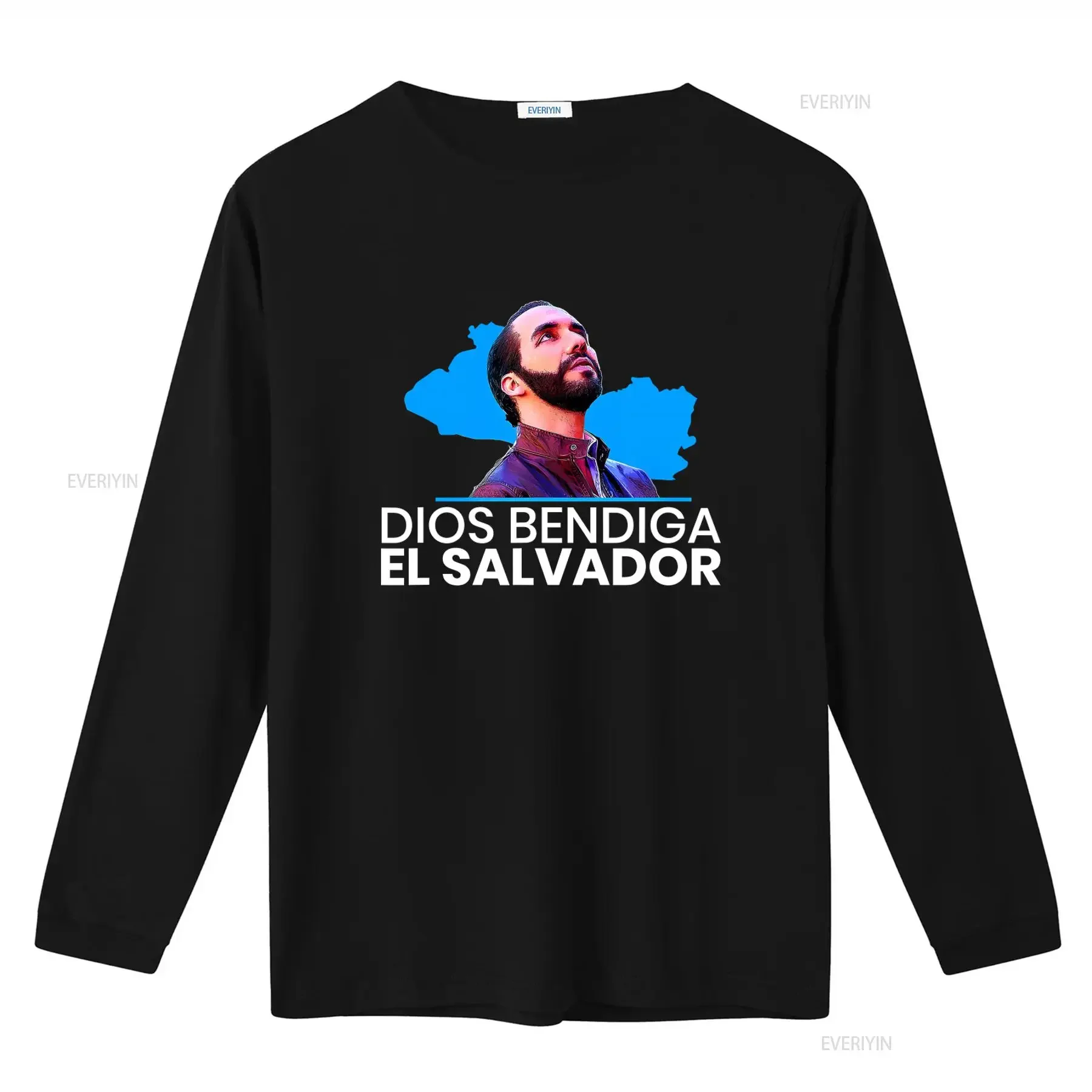 Dios Bendiga El Salvador Nayib Bukele Presidente Design T Shirt vintage Washed Breathable Top For Everyday Wear Soft Stretched