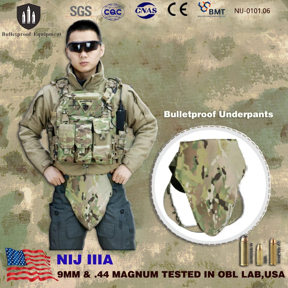 

Real NIJ IIIA PE 9mm.44mag Survival Self-Defens Tactical Concealment Underwear Bulletproof Protection Tactical Underpants