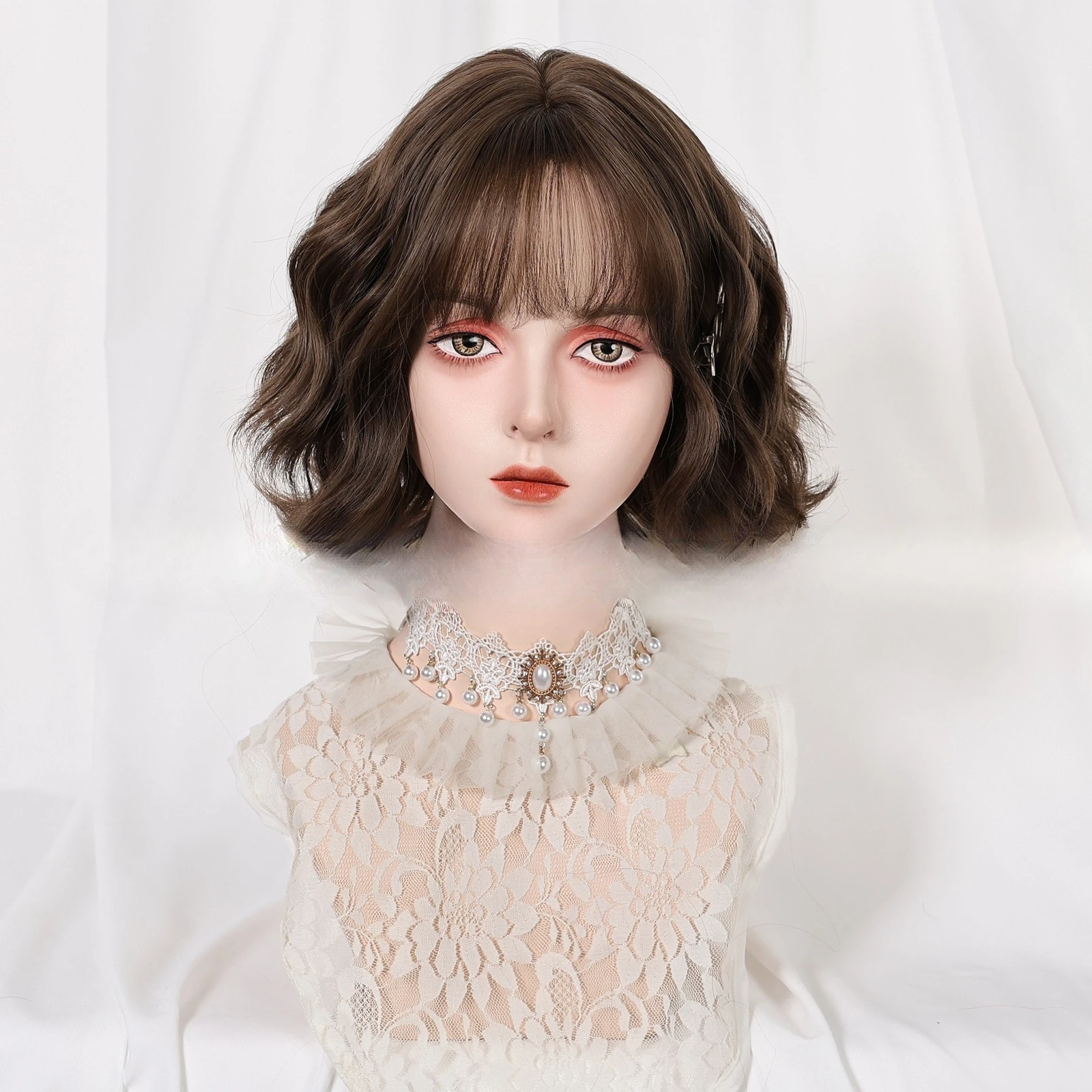 

New wig female Lolita short curly hair wool curl short hair lazy curl fashionable and realistic chemical fiber full headgear