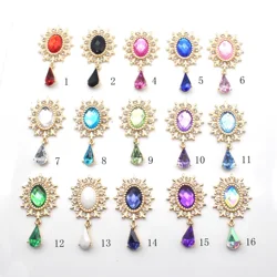 10 Pieces Of 45 * 25MM Elliptical Alloy Flower Tray Water Diamond Jewelry Accessories DIY Gold Water Diamond Accessories