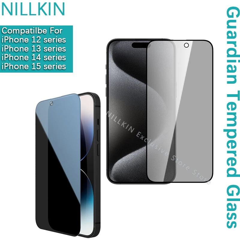 

Nillkin For iPhone 16E 12 14 15 Pro Max 14 Pro 13 Pro Tempered Glass Guardian Full Coverage Privacy Screen Protector Film