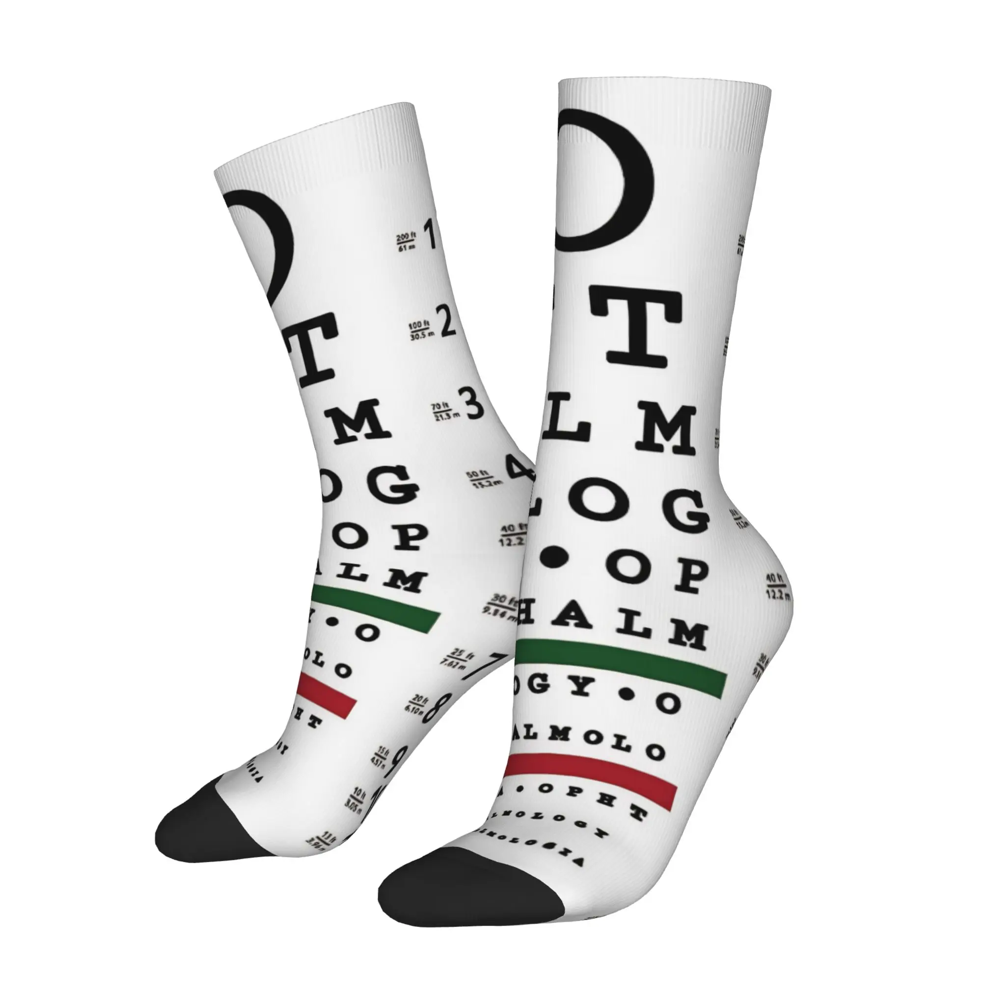 Eye Chart Design Dress Socks Merchandise for Women Men Cozy Stockings
