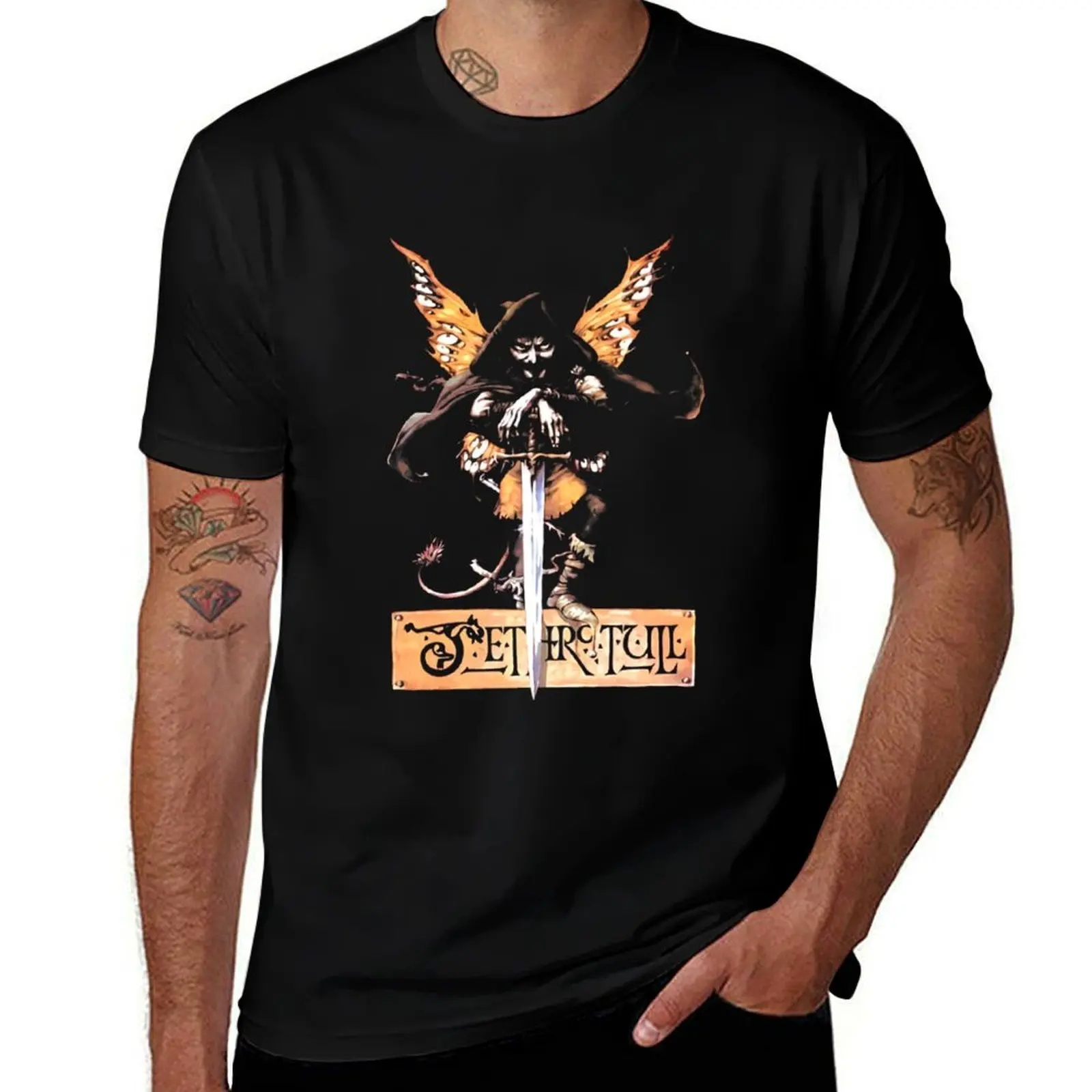 Jethro Tull Performs On Stage T-Shirt Light Athletic Short Sleeve Tee Shirt