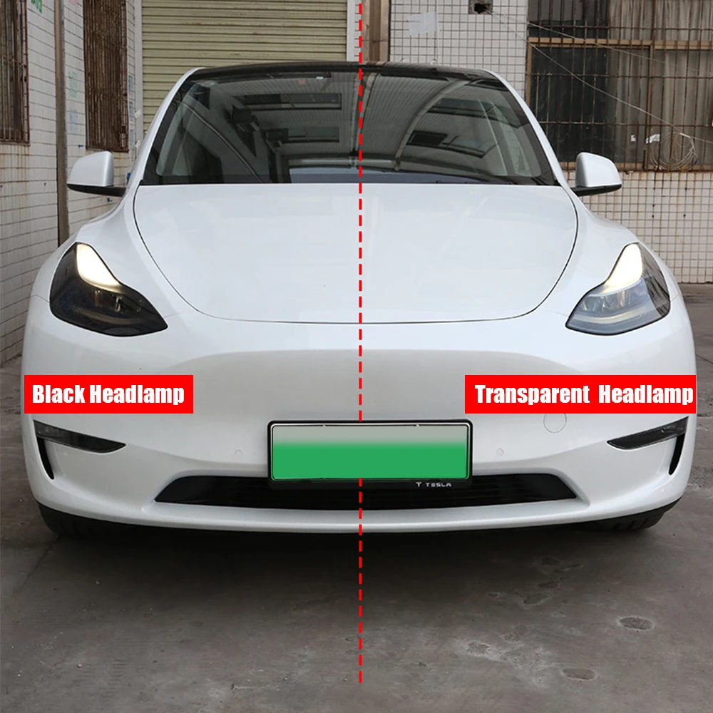 Headlight Taillight Foglight Blackened TPU Lamp Protector Film Set Protective Film For Tesla Model 3 Modification Changing Films