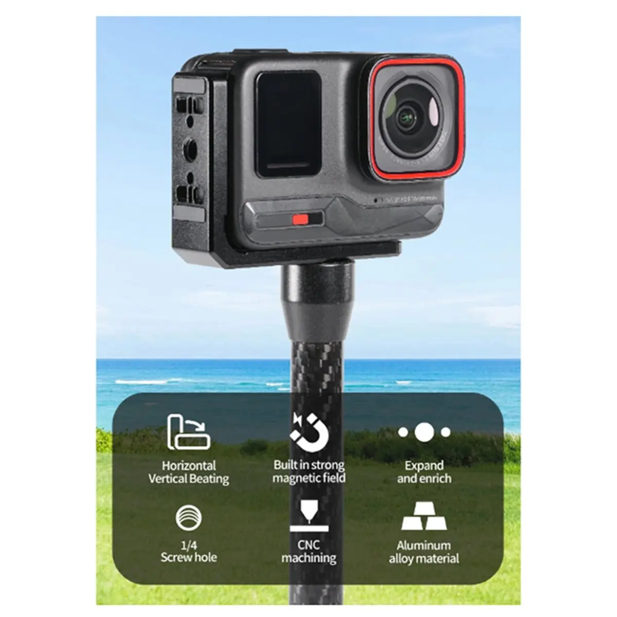 AAAE For Pro 2 Vertical Horizontal Mount 9:16 16:9 Footage Magnetic Camera Bracket for & PRO Tripod A