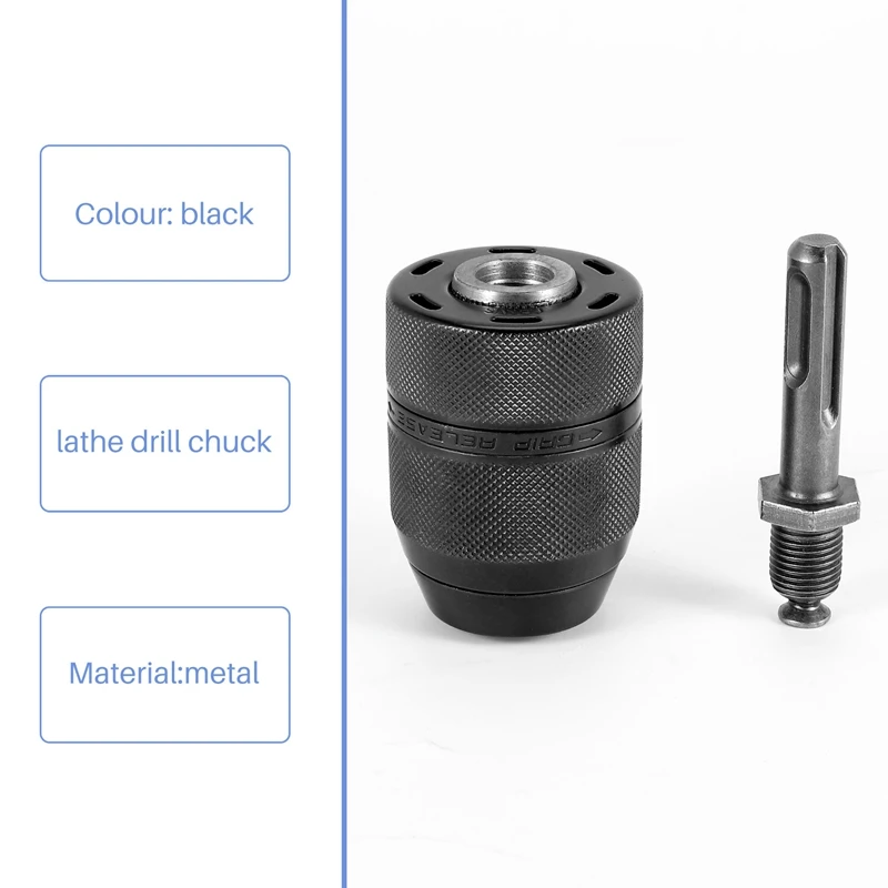 2-13MM Keyless Drill Chuck With SDS Plus Shank Adaptor,1/2-20UNF Impact Drilling Chuck Change Adapter Converter Tool