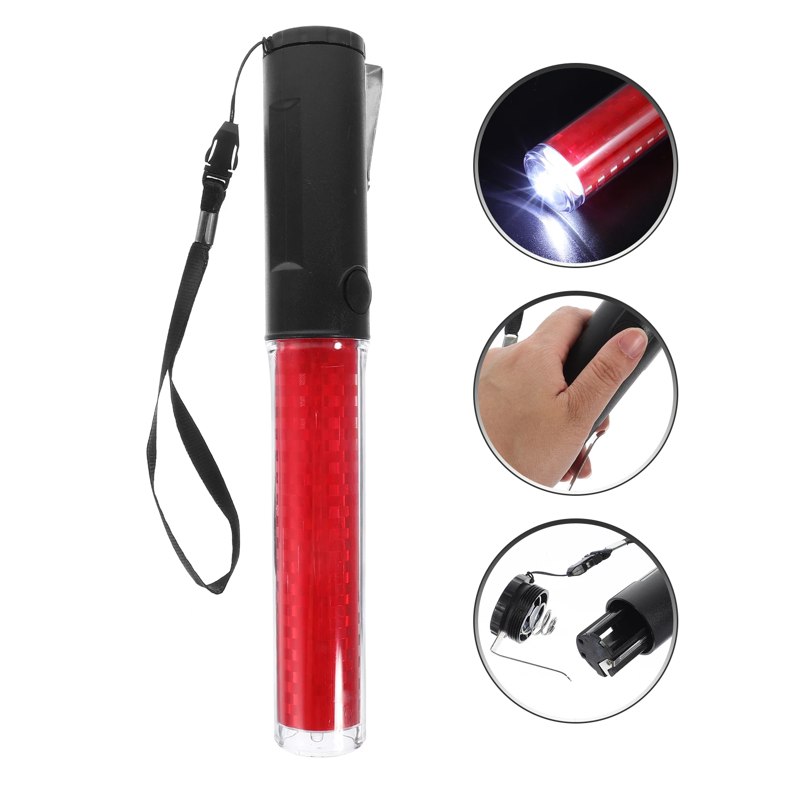 

26cm LED Light Reusable Glow Holiday Luminous Stick Stick for Party Traffic Direction Evacuation Alert Red Color