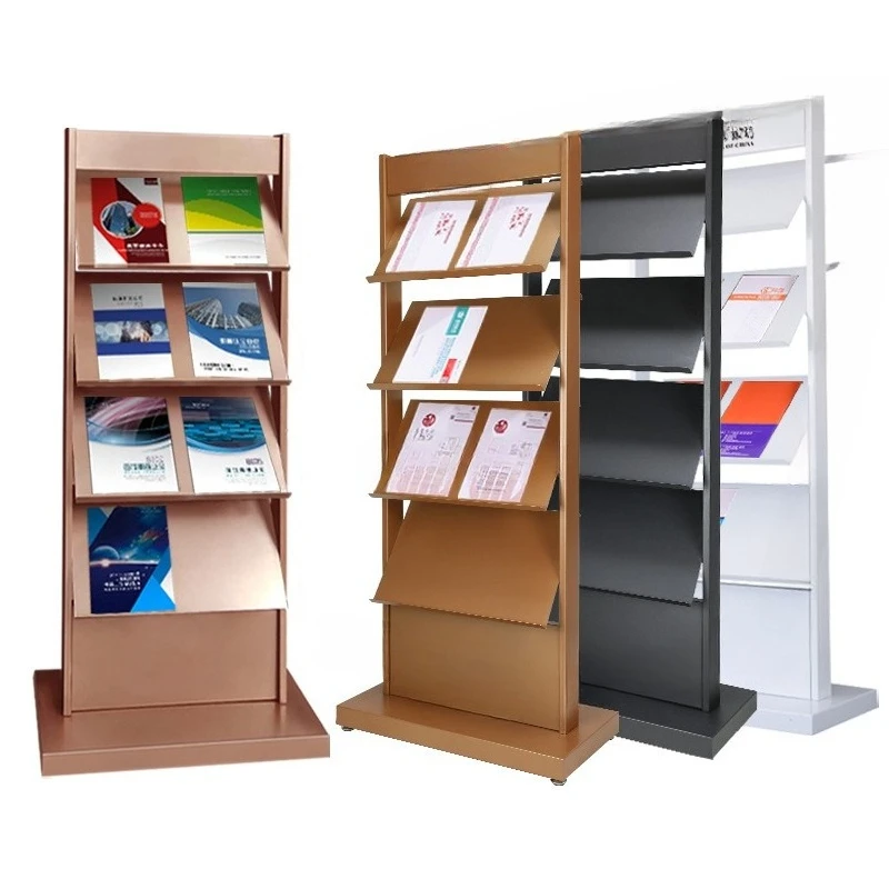 Information rack Floor-to-ceiling vertical display rack Real estate floor plan promotional book and newspaper rack Newspaper ra