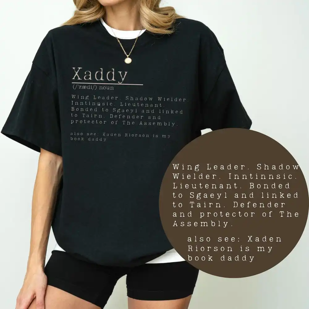 Retro Xaden Riorson Xaden Fourth Wing Shirt Rebecca Yarros Apparel Unisex Tee Cotton Shirt Fantasy Apparel Y2K Top Streetwear