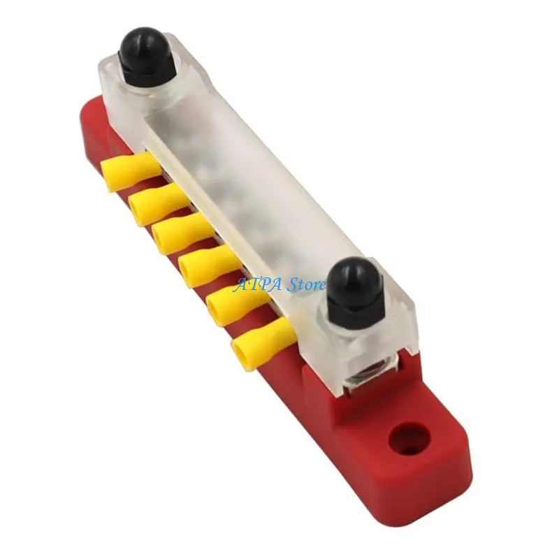 U13C البحرية سيارة لاقط مقطورة قارب بسبار مقاوم للماء كتلة توزيع الطاقة الأرضية مع أغطية شفافة 6/12 محطة #3