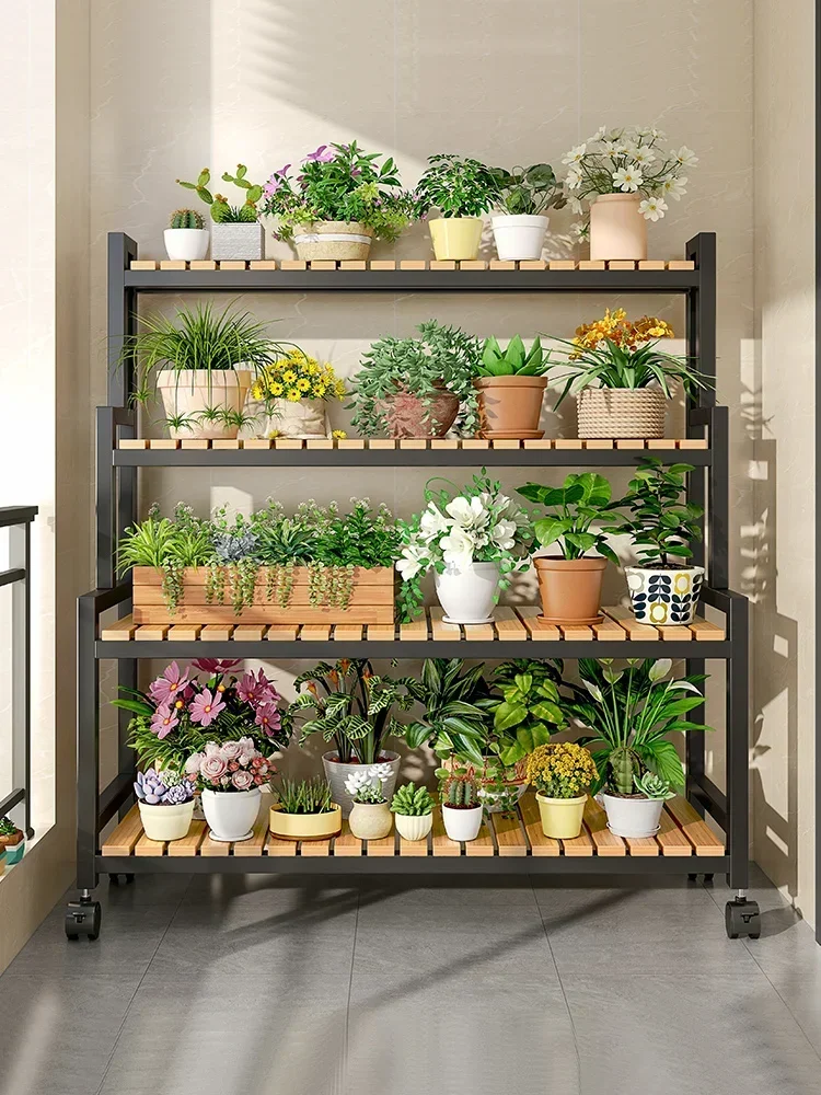 

Flower rack, storage rack, balcony, flower rack, living room, floor to floor iron staircase, multi-layer plant succulent flower