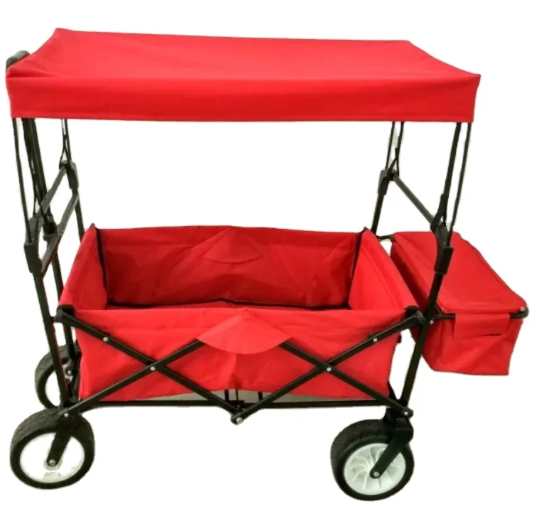 Multi-function Hiking Mountaineering Trekking Trailer Kids Garden Cart Camping Fabric Folding Wagon