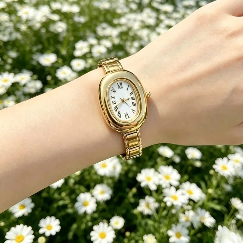 Trendy All‑match Aesthetic Italian Modular Wristwatch Stainless Steel Bracelet Minimalist Trend Unisex Versatile Quartz Watch