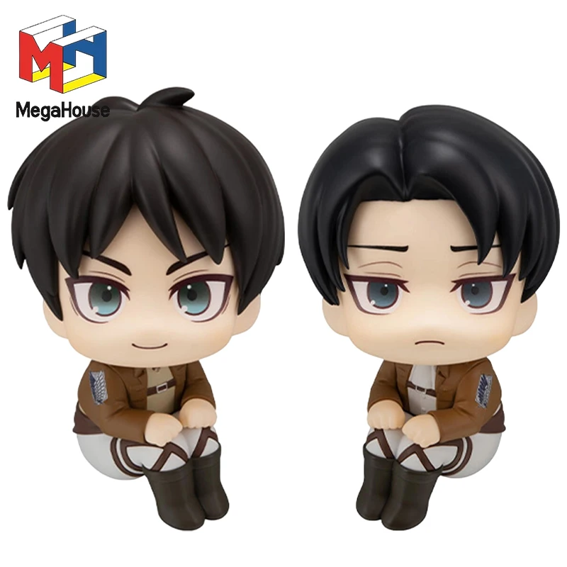 

Original Mega House Look Up Attack on Titan Levi Ackerman Eren Yeager Anime Figure Collectible Model Ornament Toys Gift Genuine