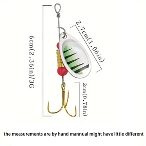 Hardspinner Köder mit akutem Haken, Metalllöffel Köder 6 Hauptverkaufspinner für Meer - №6