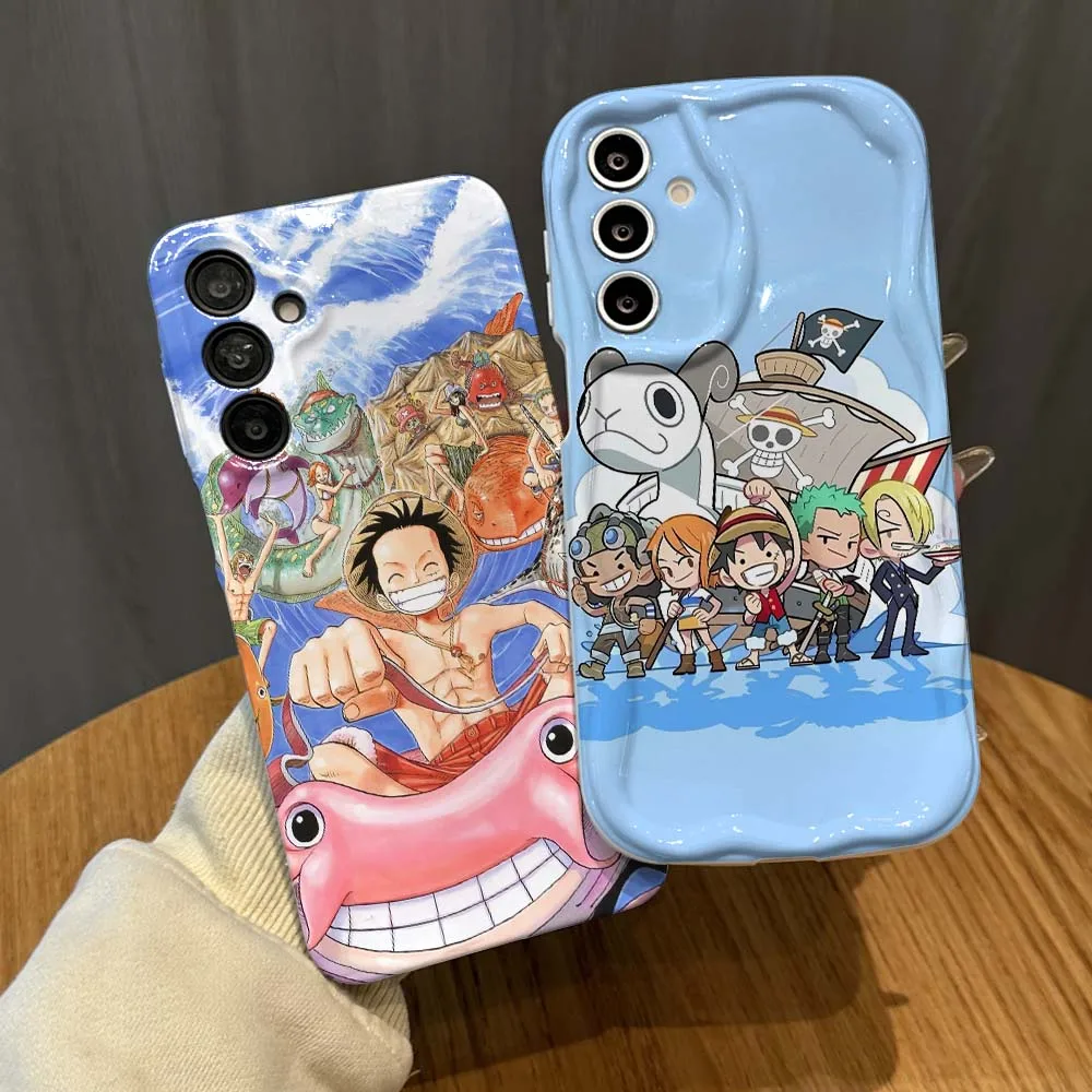 

Hot anime One Piece Cute Phone Case For Samsung Galaxy A13 A15 A16 A06 A11 A12 A14 A05 M11 M12 F12 4G 5G Feilin Wave Oil Shell