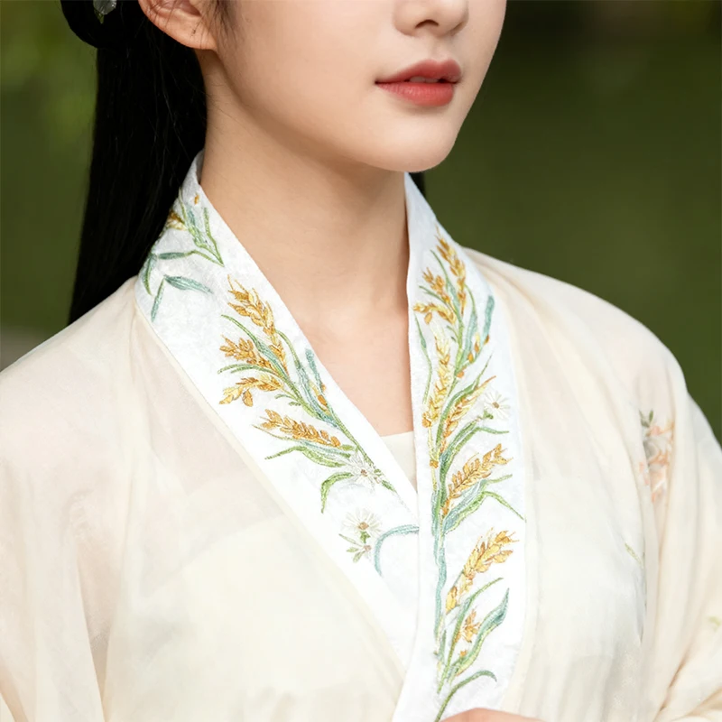 2 قطعة النمط الصيني الثقيلة التطريز Hanfu طوق الدانتيل حافة تقليم 50 سنتيمتر الأورجانزا DIY بها بنفسك الخياطة فستان Hanfu اكسسوارات الديكور