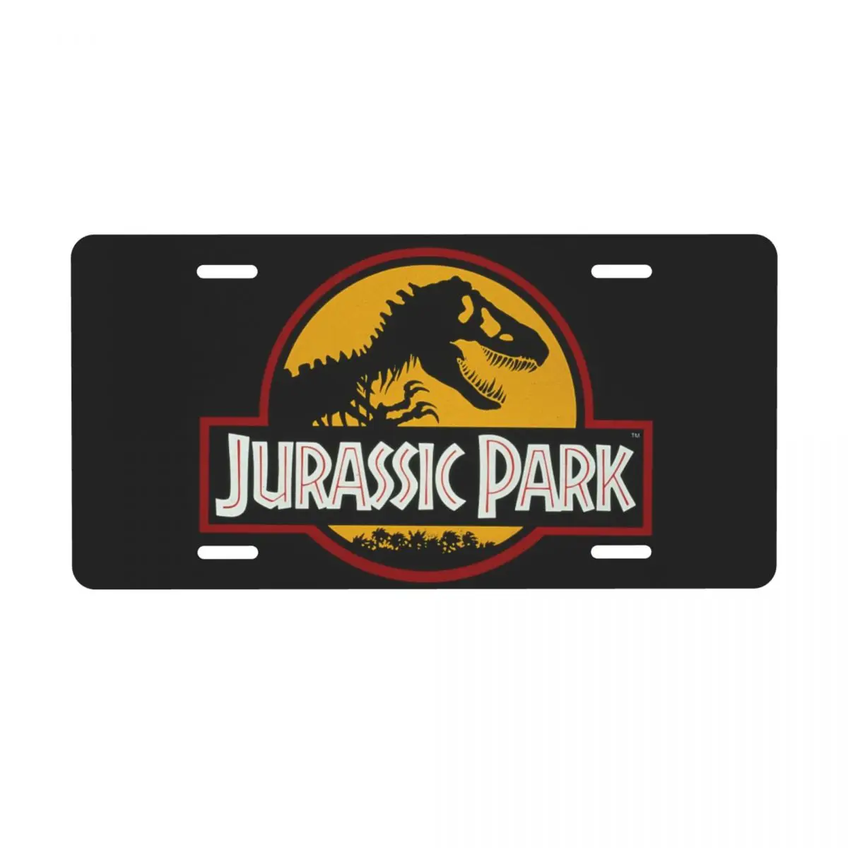 Jurassic Park Ancient Animal License Plate Vanity Tag Custom Giant Dinosaur Decorative Car Front License Plate 12x6 Inch