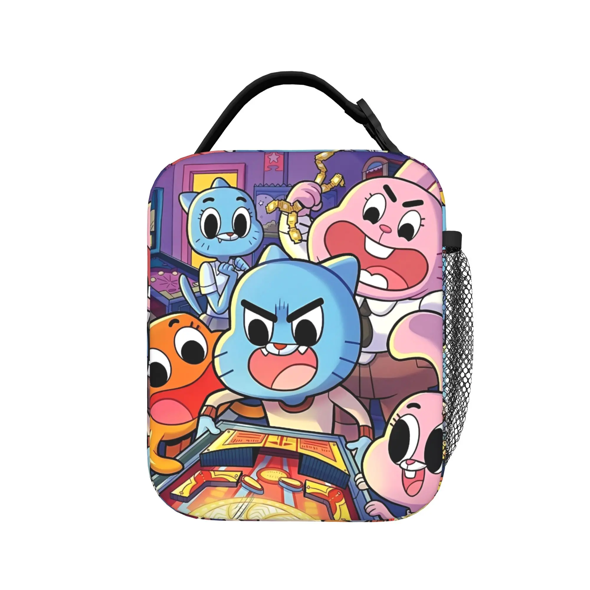 Video Game Gumballs  Insulated Lunch Bag Portable  Lunch Container Cooler Bag Tote Lunch Box Office  Outdoor Food Handbags