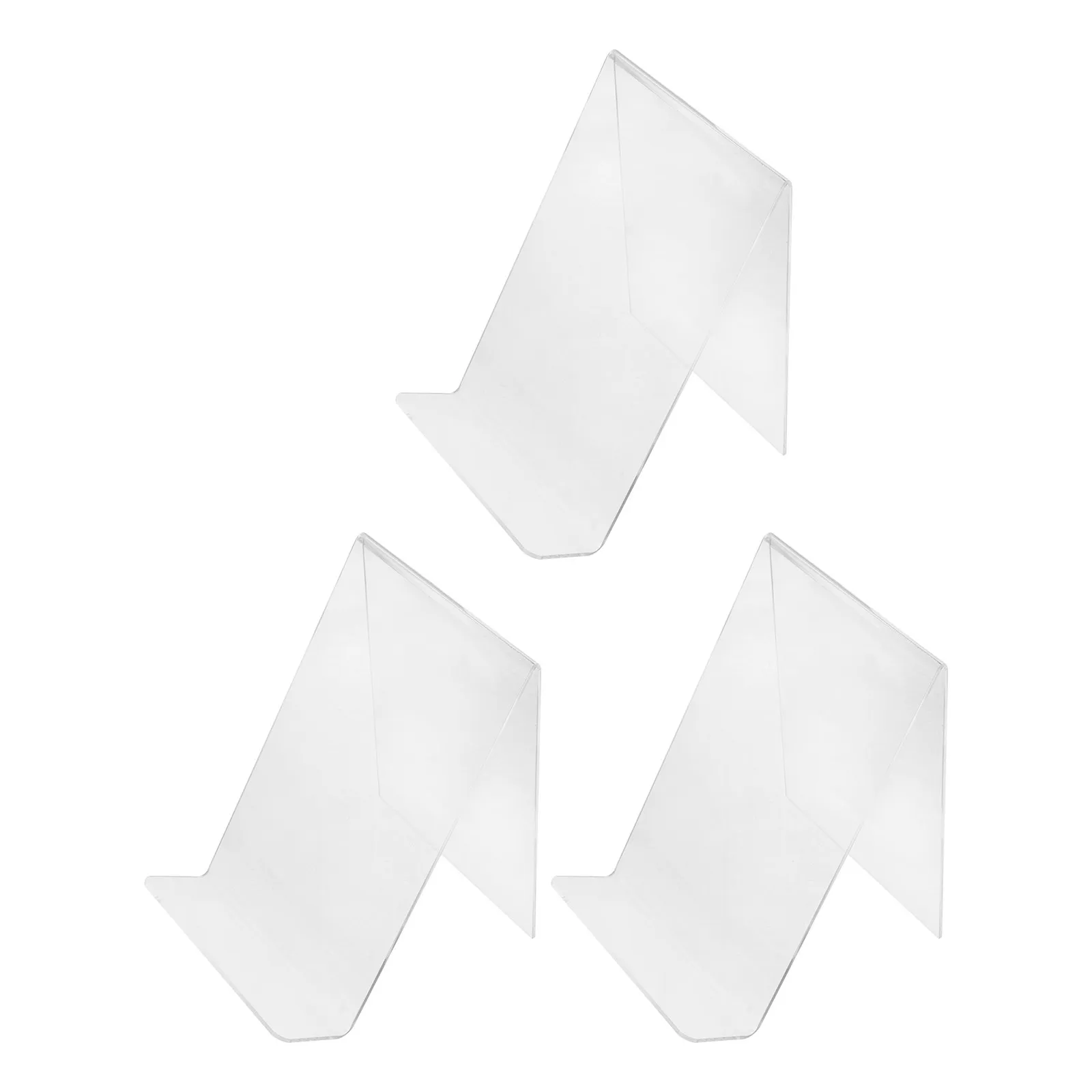 Clear Acrylic Book Stands 3pcs – Easel Display Holders for Comics Manga Tablets Photos
