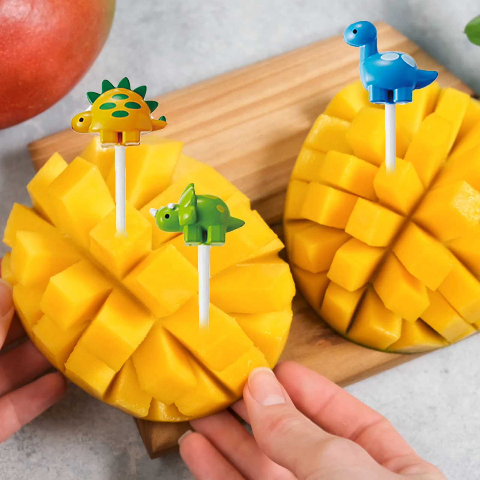 Bento Party Decoration 6/8/10 Pieces Animal Farm Dinosaur Fruit Fork Mini Cartoon Kids Snack Cake Dessert Pick Toothpick