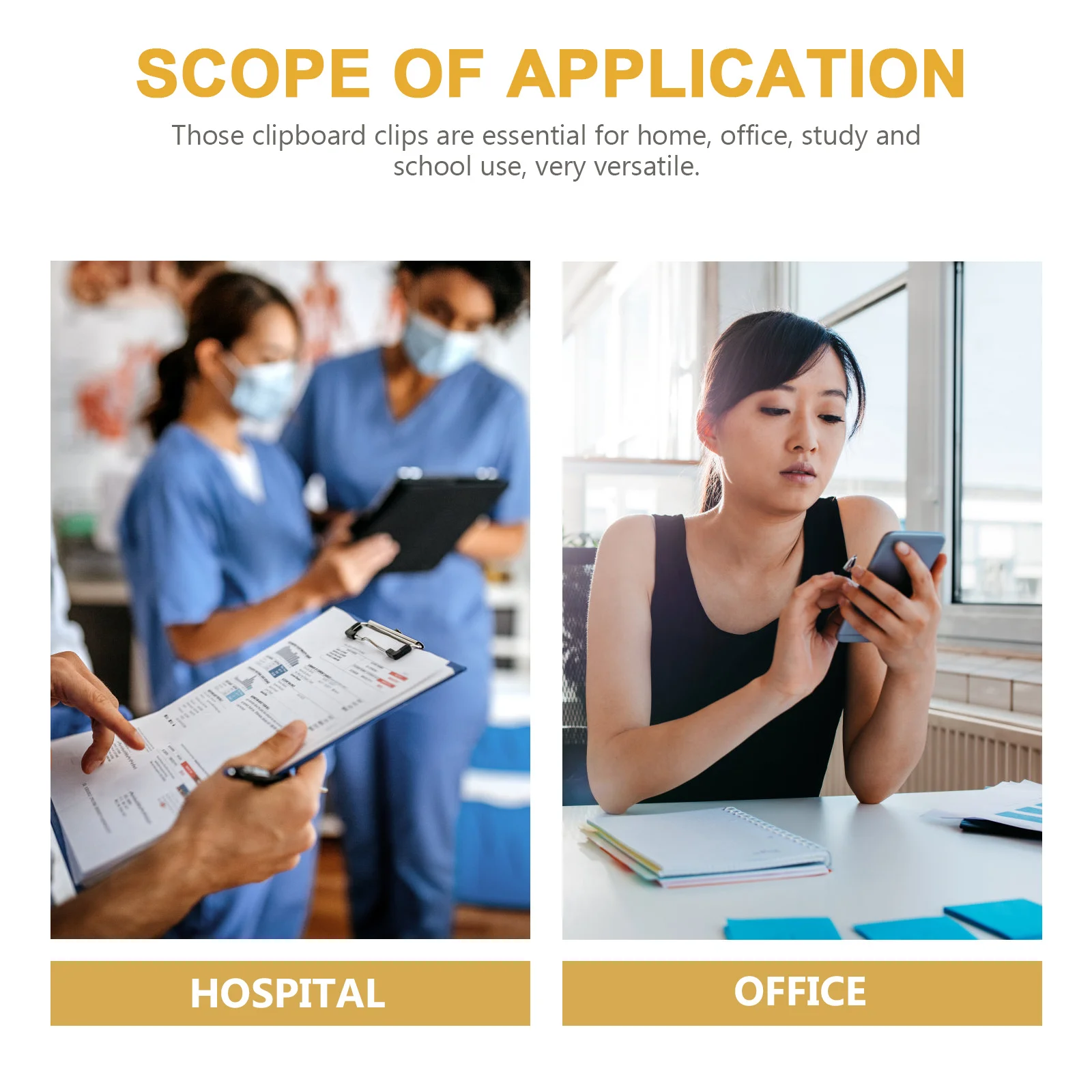 

15Pcs Metal Clipboard Clips Professional Writing Board Clamps for Office School Document Filing Clipboards Clips