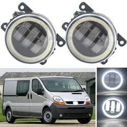 ์๋์ฐจ LED ๋ ์ฆ ์ฃผ๊ฐ ๋ฌ๋ ๋จํ DRL 12V Renault Trafic 2.5L L4 ๋์ ค ํฐ๋ณด ์ฐจ์ 2003 2004 2005 2006 Angel Eye Fog Light
