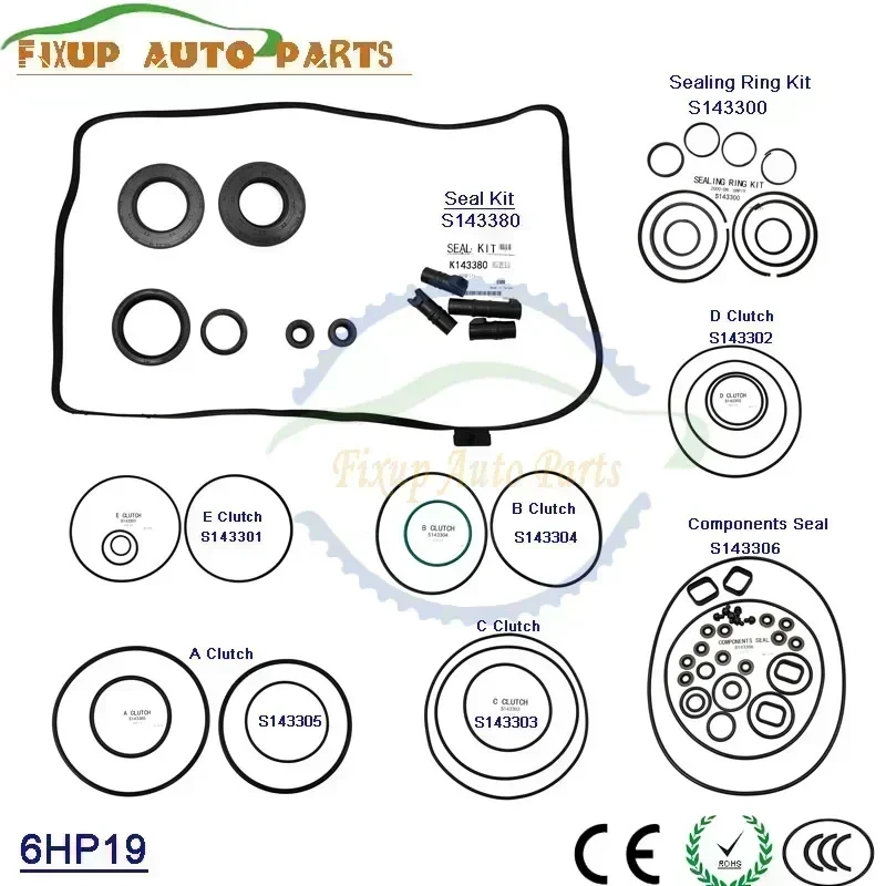 6HP19 Automatic Transmission Components Seal Clutch Sealing Rings Kit For BMW X3/Z4/E Gearbox Repair Overhaul Kit ZF6HP19