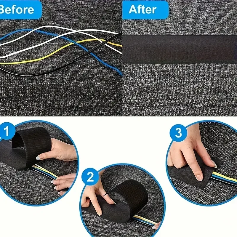 1PC 1m/3meters Cable Sleeve Organizer Reusable Nylon Harness Sheath Management Wire Wrap Protection